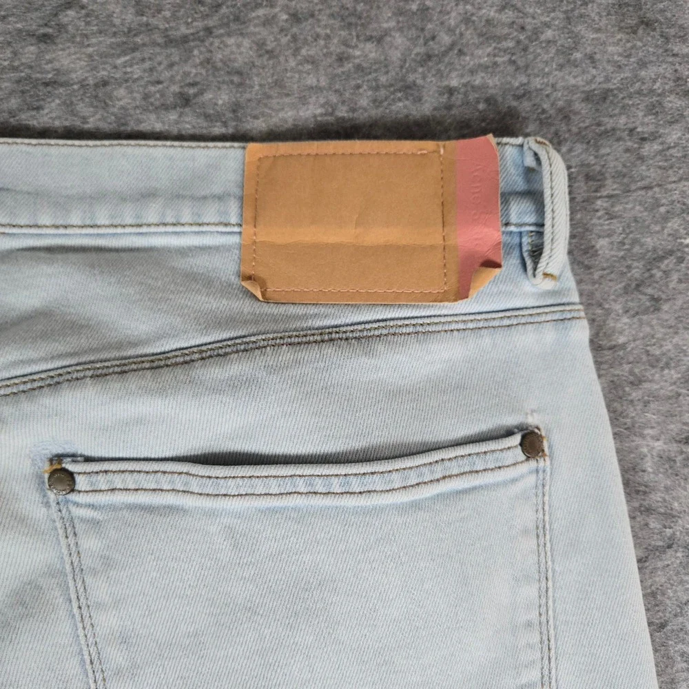 Acne Studios Mens Blue Max Lt Blue Slim Tapered Jeans 33x32